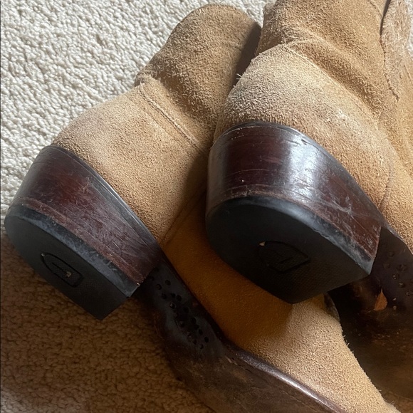 Women's Tecova Tan Suede Western Boots - Picture 8 of 8